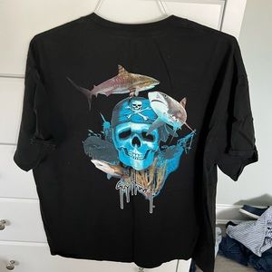 Lot of 3 Guy Harvey Short Sleeve T Shirts. XL. Navy Blue, Blue, and Black